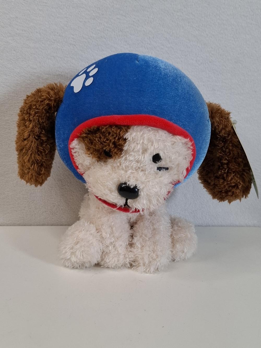 FAO schwartz Plush Dog Toy with Blue Football  Helmet -